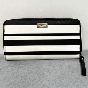 Kate Spade Shore Street Neda wallet - Black and white stripe